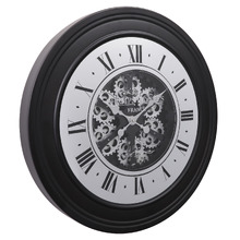 80cm Black Champs Elysees Metal Wall Clock
